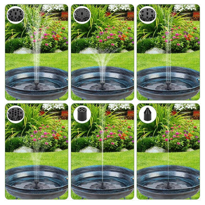 Floating Fountain Pump Solar-Powered & Interchangeable Nozzles