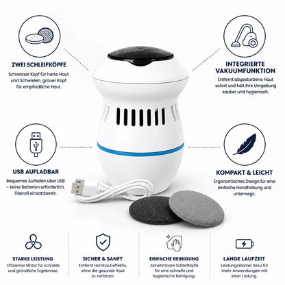 Foot Callus Remover USB Rechargeable Integrated Vacuum