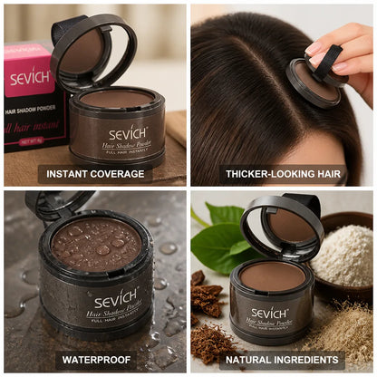 Hair Concealer Powder Instant Root Coverage Waterproof Natural Fibers