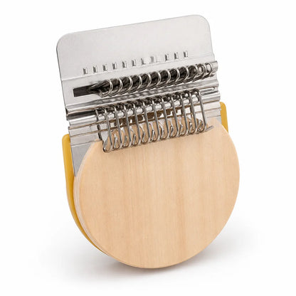 Handheld Darning Loom 12-Hook Wood & Stainless Steel
