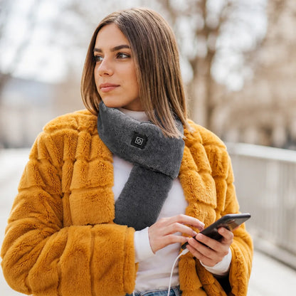Heated Scarf Fleece USB-Powered 3 Heat Settings