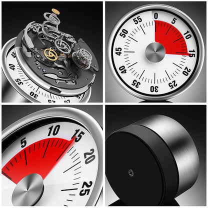 Kitchen Timer Magnetic Stainless Steel 60-Minute