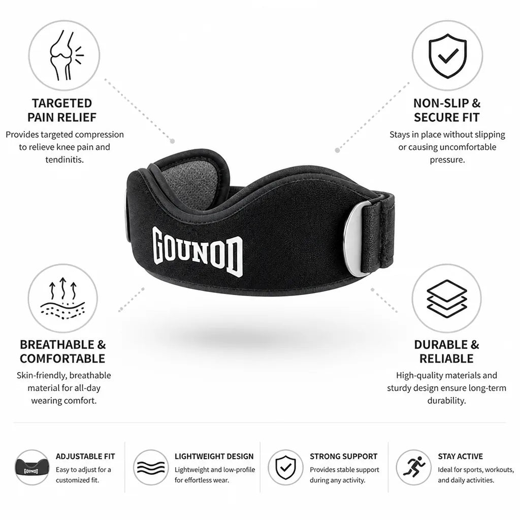 Knee Compression Sleeve with Targeted Support – Non-Slip