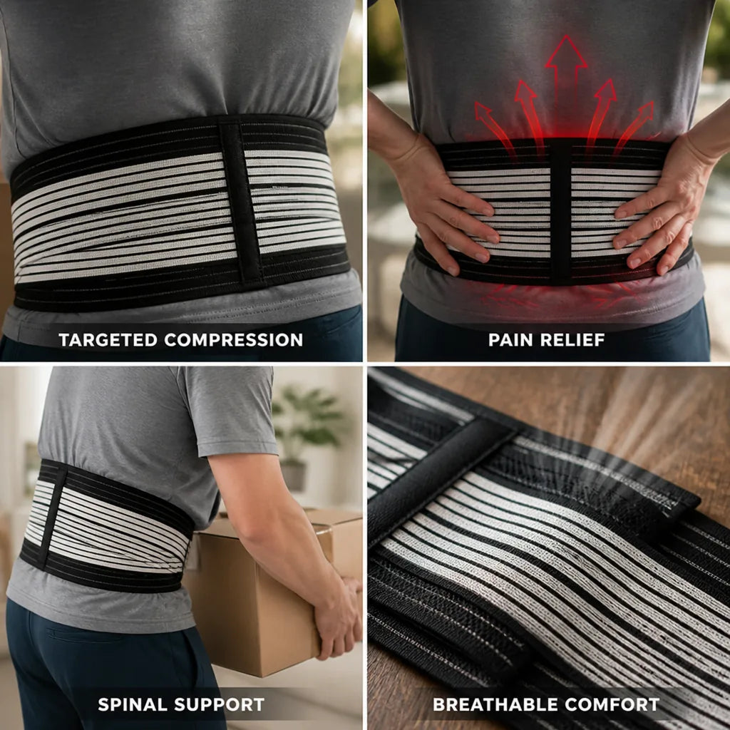 Lower Back Support Belt Targeted Compression & Pain Relief
