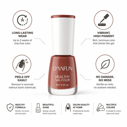 Nail Polish Peel-Off Long-Lasting High-Pigment
