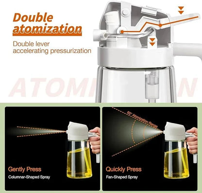 Oil Spray Bottle Adjustable Nozzle & Fine Mist 500ml