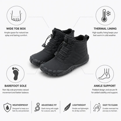 Orthopedic Shoes Wide Toe Box Barefoot Sole Thermal Lining