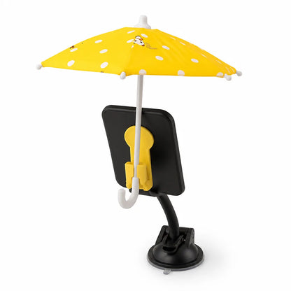Phone Umbrella Holder Silicone Suction-Mount Sun & Rain Shield
