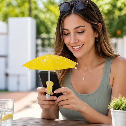 Phone Umbrella Holder Silicone Suction-Mount Sun & Rain Shield