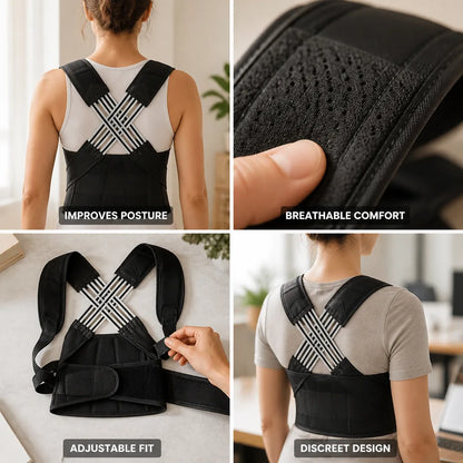 Posture Corrector Cross-Back Adjustable & Breathable