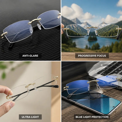 Reading Glasses Progressive Multifocal Blue-Light & Anti-Reflective