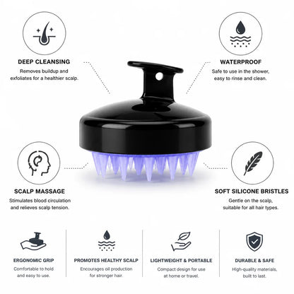 Scalp Massager Soft Silicone Bristles Waterproof