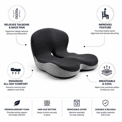 Seat Cushion Orthopedic Tailbone & Lumbar Support