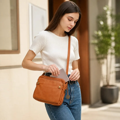 Shoulder Bag Convertible Crossbody PU Leather Adjustable Strap