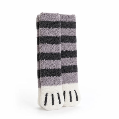 Socks Cat Paw Plush Silky-Soft One Size
