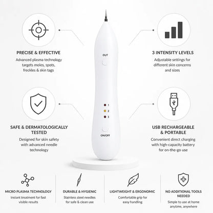 Spot Removal Pen Micro Plasma USB Rechargeable