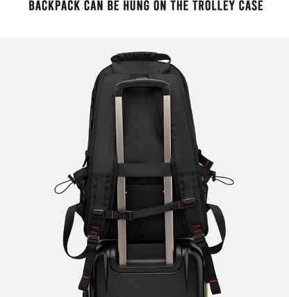 Travel Backpack Expandable 60L Padded Laptop & Built-In USB