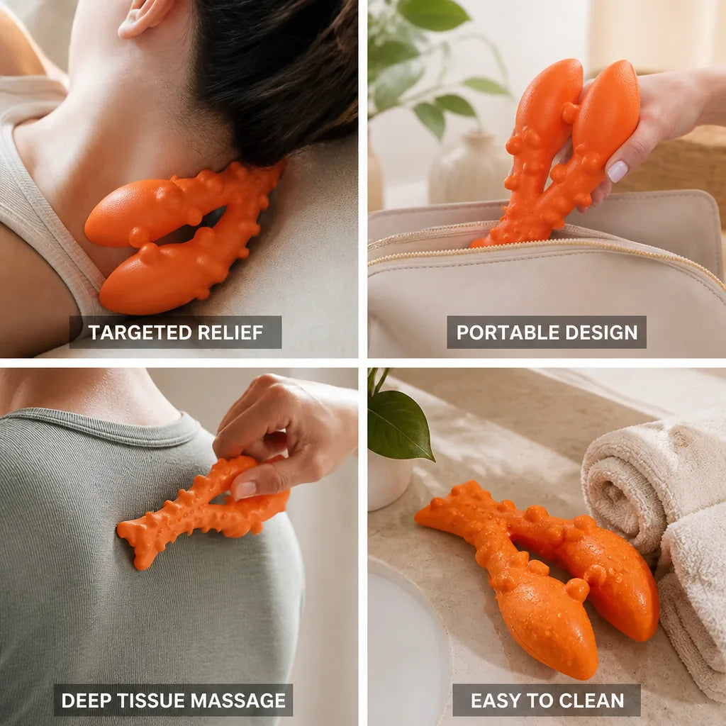 Trigger Point Massager Handheld Deep Tissue Neck Relief