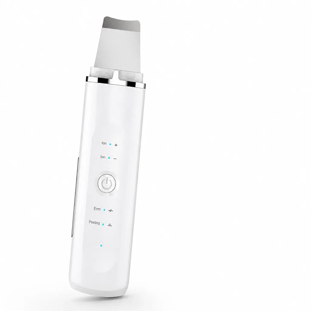 Ultrasonic Skin Scrubber Stainless Steel Spatula & Ion Therapy