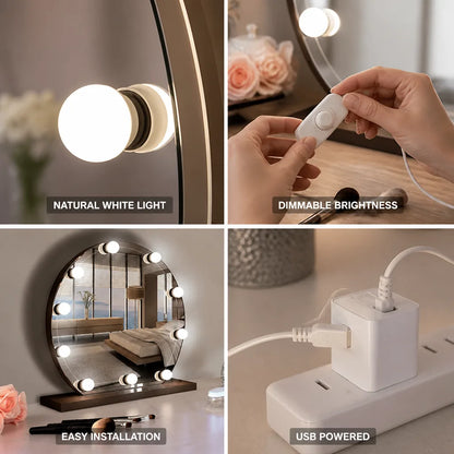 Vanity Mirror Light Kit Dimmable USB Natural White