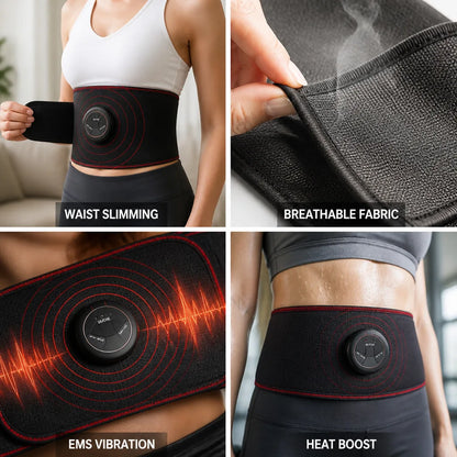 Waist Slimming Belt Heating & EMS Vibration Breathable Fabric