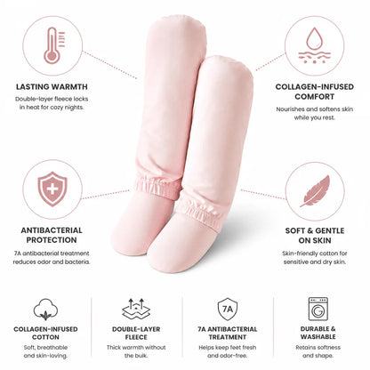 Women's Socks Double-Layer Fleece Collagen-Infused Cotton Antibacterial
