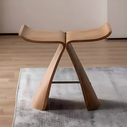 Wooden Bench Handmade Solid Paulownia Lightweight