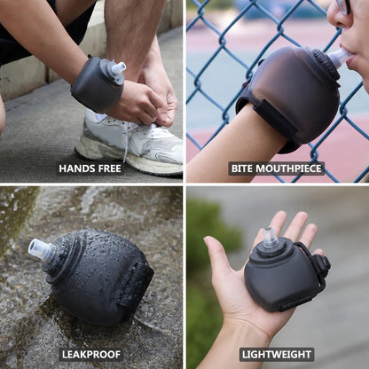 Wrist Hydration Bottle Handsfree Silicone Bite Mouthpiece