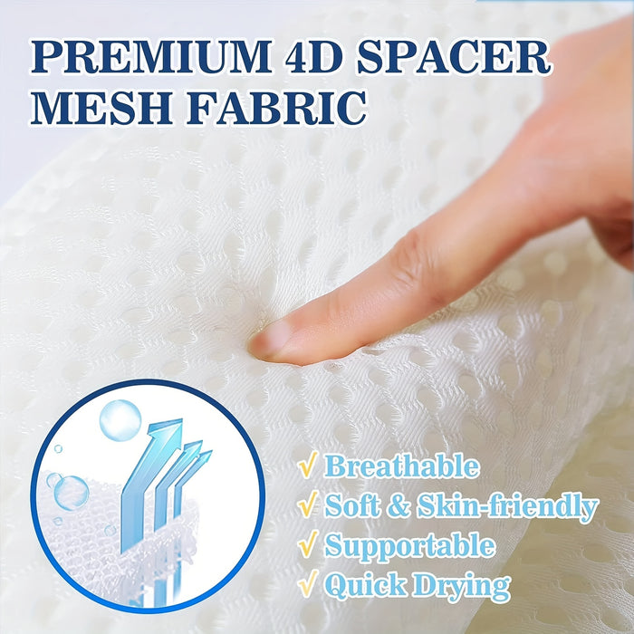 Ergonomic Spa Bath Pillow Cushion with Air Mesh for Neck and Back Support