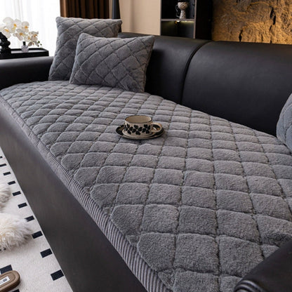 Luxe Diamond Sofa Cover - Soft Microfiber, Non-Slip Design