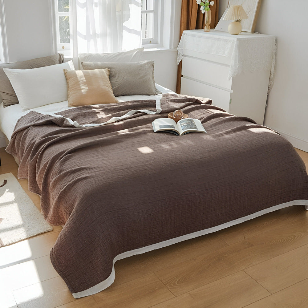 Luxurious Cooling Blanket | Multi-Layered Muslin Cotton for Breathable Summer Comfort