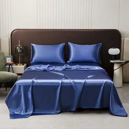 Ortekor Luxurious Satin Bed Sheet | Cooling Silky Fabric for Refreshing Sleep | Moisture-Wicking Design for Ultimate Comfort
