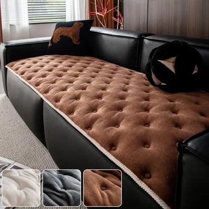 Chesterfield Look Couch Cover - Soft Microfiber, Dog-Proof Protection