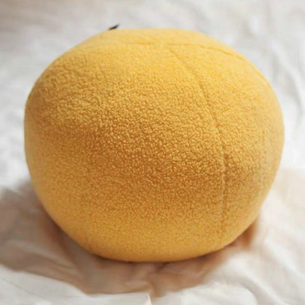 Luxury Bouclé Cushion – Soft Teddy Fleece Ball-Shaped Pillow for Modern Decor