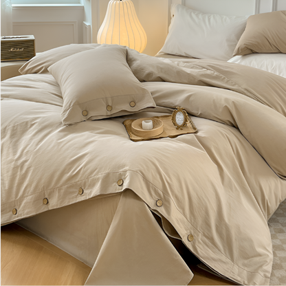 Luxury Breathable Bedding Set with 2 Pillowcases – Soft Cotton Scandinavian Design