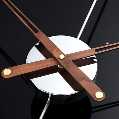 Luxury Metal Wall Clock | Modern Minimalist Design with Oversized Style | Perfect for Living Room or Office