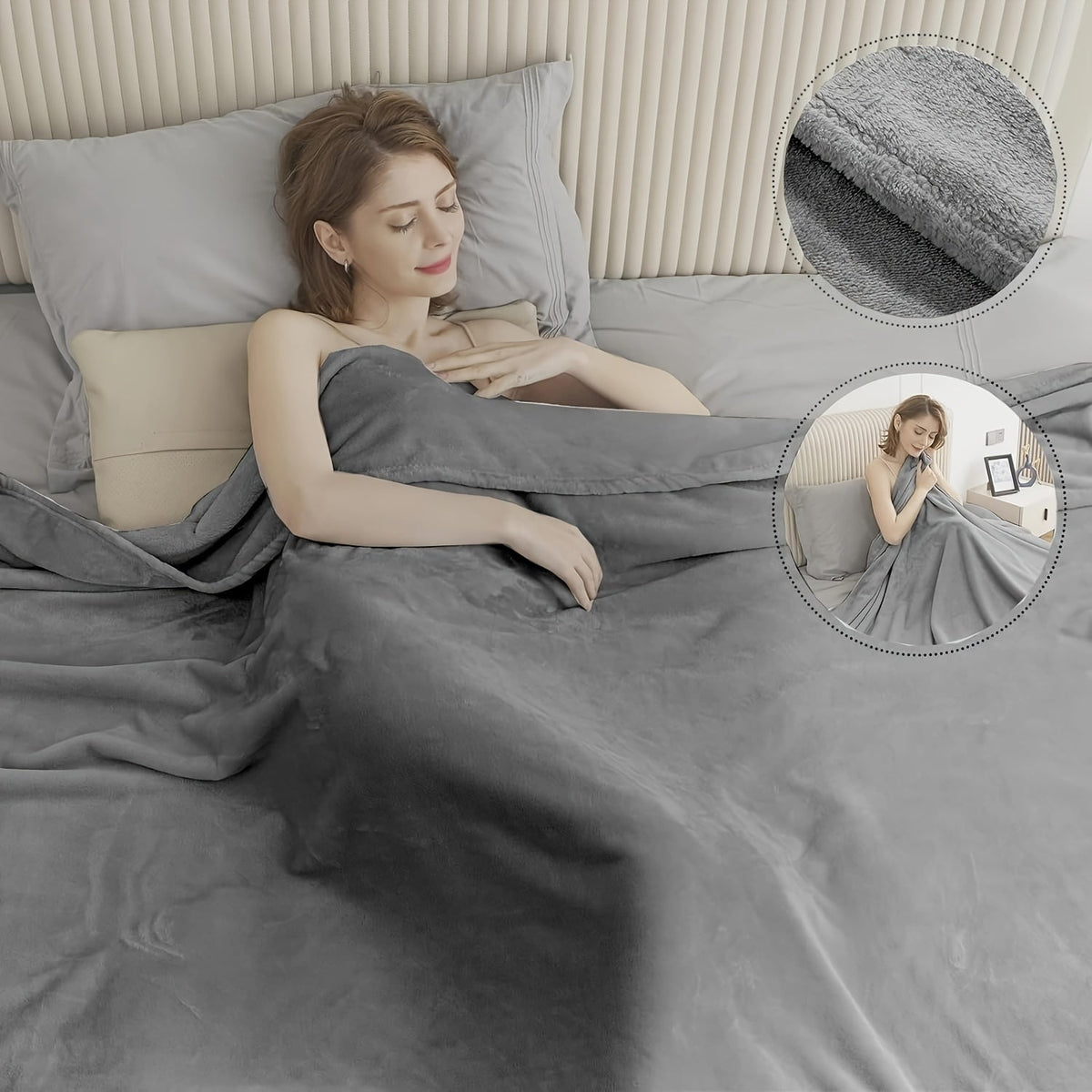 Luxury Reversible Fleece Blanket with Soft Texture | All-Season Comfort