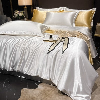 Luxury Silk Satin Bedding Set | 4-Piece Duvet Covers for Ultimate Comfort