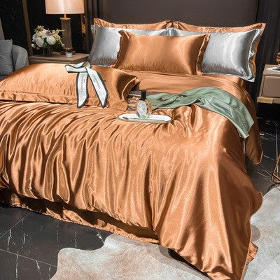 Luxury Silk Satin Bedding Set | 4-Piece Duvet Covers for Ultimate Comfort