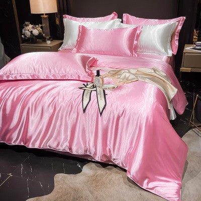 Luxury Silk Satin Bedding Set | 4-Piece Duvet Covers for Ultimate Comfort