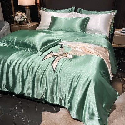 Luxury Silk Satin Bedding Set | 4-Piece Duvet Covers for Ultimate Comfort