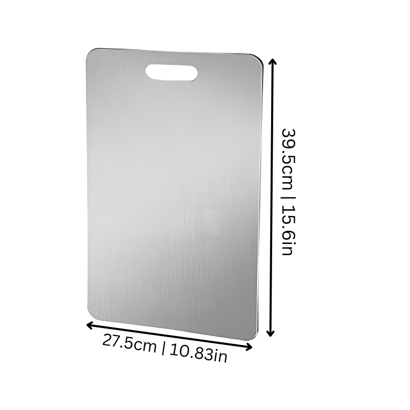 Stainless Steel Cutting Board – Antimicrobial Kitchen Prep Surface, Dishwasher Safe, Oven Safe & Warp Resistant for Chopping & Slicing