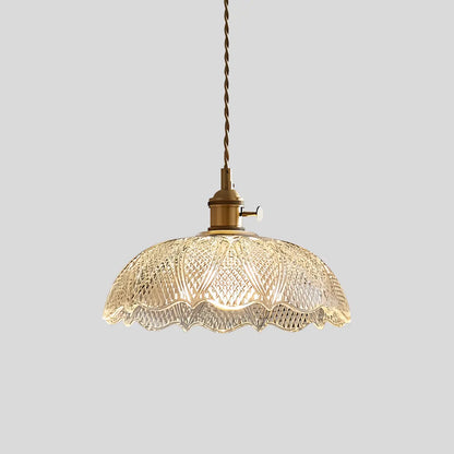 Adjustable Height Pendant Light with Clear Glass Shade Bronze Finish for Dining Table Kitchen Island Living Room Overhead Lighting