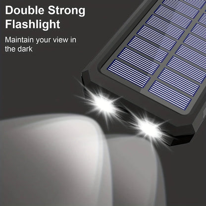 Outdoor Companion | Flashlight Power Bank with Solar Charging | 20000mAh Capacity for Camping and Hiking