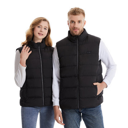 Heated Vest with 15 Heating Zones & 6 Temperature Settings for Men & Women – Rechargeable Battery-Powered Warming Jacket for Outdoor Work