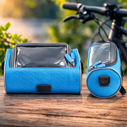 Bike Handlebar Bag with Clear Phone Pouch – Waterproof Bicycle Storage for Commuting & Navigation