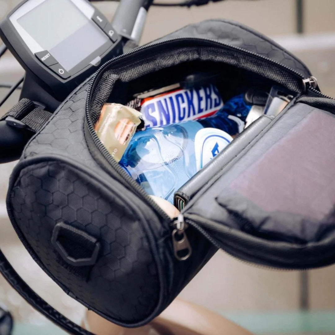 Handlebar Bike Bag with Clear Touch Window – Waterproof Phone Pouch for Cycling, Navigation & Essentials Storage