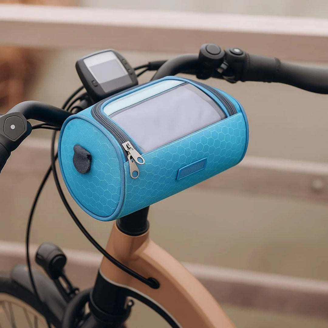 Handlebar Bike Bag with Clear Touch Window – Waterproof Phone Pouch for Cycling, Navigation & Essentials Storage
