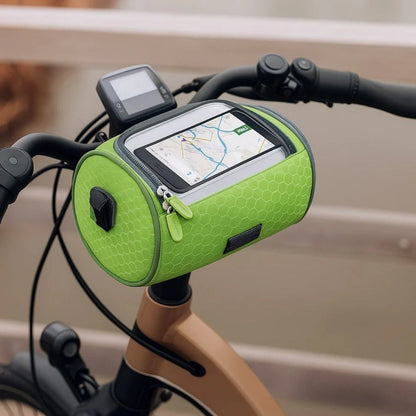 Bike Handlebar Bag with Clear Phone Pouch – Waterproof Bicycle Storage for Commuting & Navigation