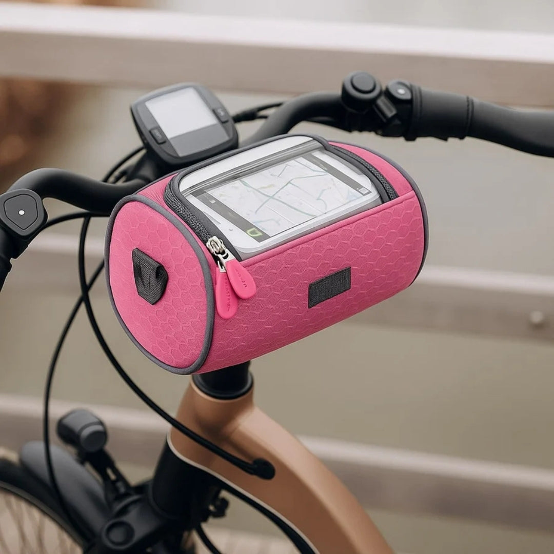 Handlebar Bike Bag with Clear Touch Window – Waterproof Phone Pouch for Cycling, Navigation & Essentials Storage